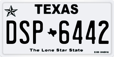TX license plate DSP6442