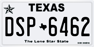 TX license plate DSP6462