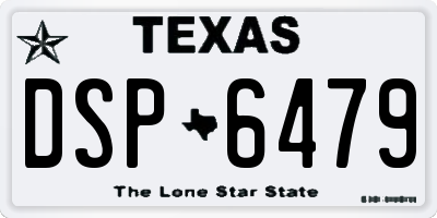 TX license plate DSP6479