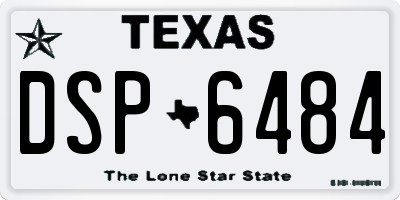 TX license plate DSP6484