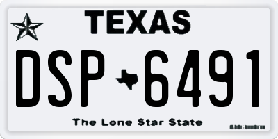 TX license plate DSP6491