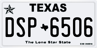 TX license plate DSP6506