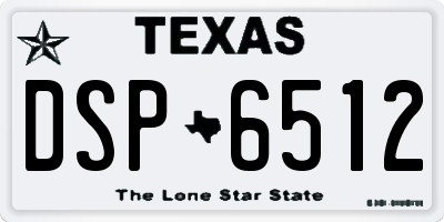 TX license plate DSP6512