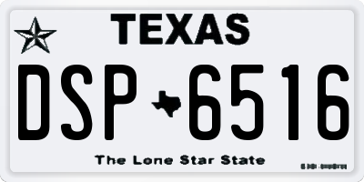 TX license plate DSP6516