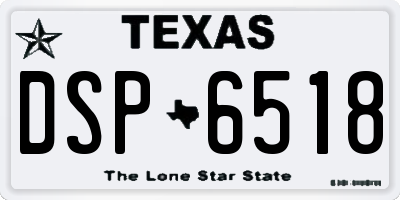 TX license plate DSP6518