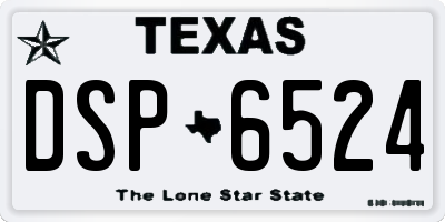 TX license plate DSP6524