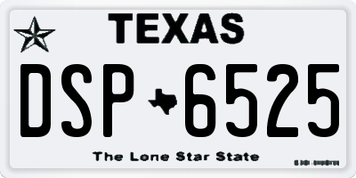 TX license plate DSP6525