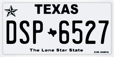 TX license plate DSP6527