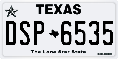TX license plate DSP6535