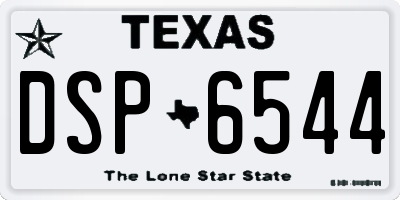 TX license plate DSP6544