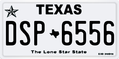 TX license plate DSP6556