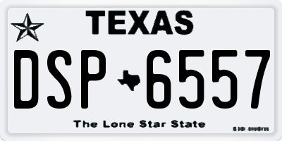TX license plate DSP6557