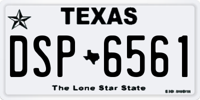 TX license plate DSP6561
