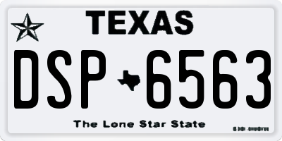 TX license plate DSP6563