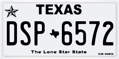 TX license plate DSP6572