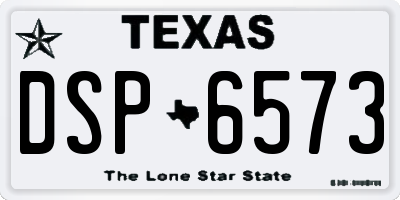 TX license plate DSP6573