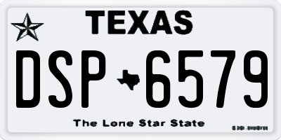 TX license plate DSP6579