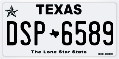 TX license plate DSP6589