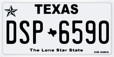 TX license plate DSP6590
