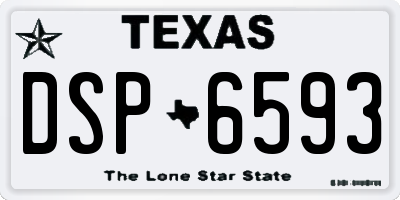 TX license plate DSP6593