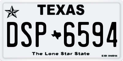 TX license plate DSP6594