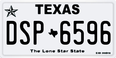 TX license plate DSP6596