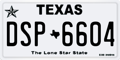 TX license plate DSP6604