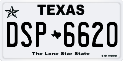 TX license plate DSP6620
