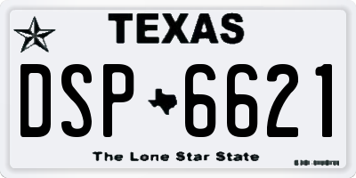 TX license plate DSP6621