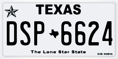 TX license plate DSP6624