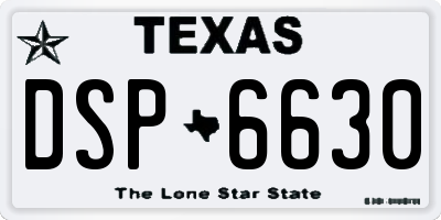 TX license plate DSP6630