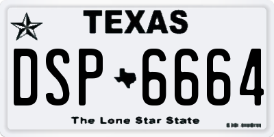 TX license plate DSP6664