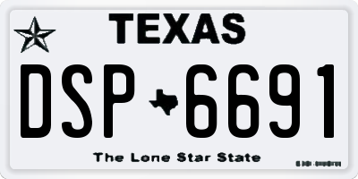TX license plate DSP6691