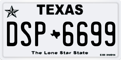 TX license plate DSP6699