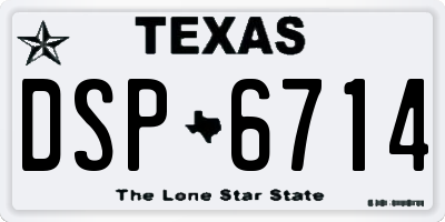 TX license plate DSP6714