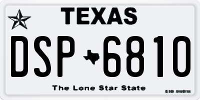 TX license plate DSP6810