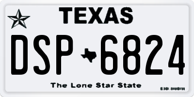 TX license plate DSP6824