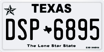 TX license plate DSP6895