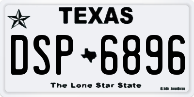 TX license plate DSP6896
