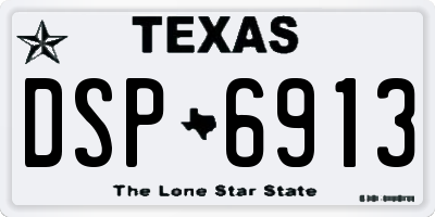 TX license plate DSP6913