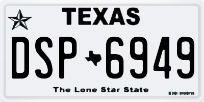 TX license plate DSP6949