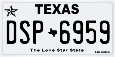 TX license plate DSP6959