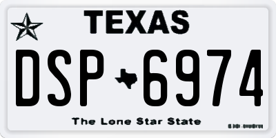 TX license plate DSP6974