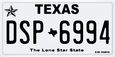 TX license plate DSP6994