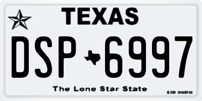 TX license plate DSP6997