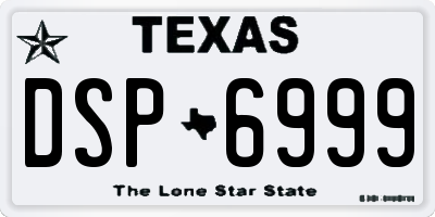 TX license plate DSP6999