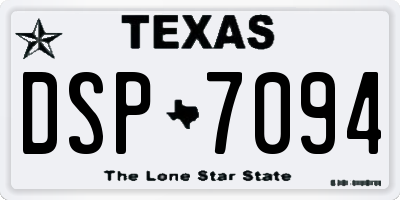 TX license plate DSP7094