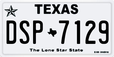 TX license plate DSP7129