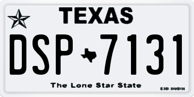 TX license plate DSP7131