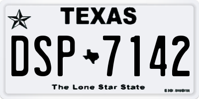 TX license plate DSP7142